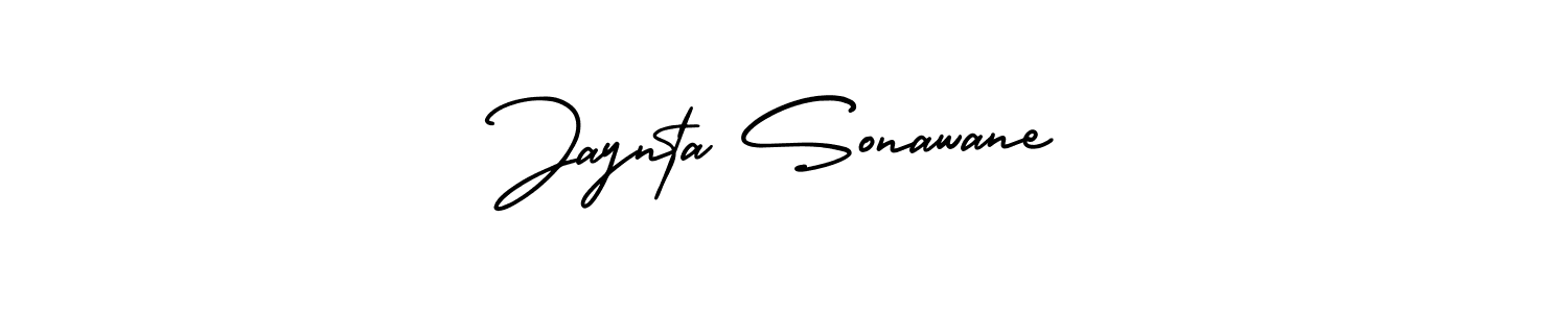 Check out images of Autograph of Jaynta Sonawane name. Actor Jaynta Sonawane Signature Style. AmerikaSignatureDemo-Regular is a professional sign style online. Jaynta Sonawane signature style 3 images and pictures png