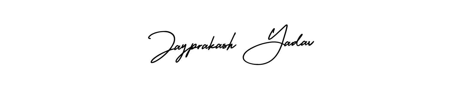 You should practise on your own different ways (AmerikaSignatureDemo-Regular) to write your name (Jayprakash Yadav) in signature. don't let someone else do it for you. Jayprakash Yadav signature style 3 images and pictures png