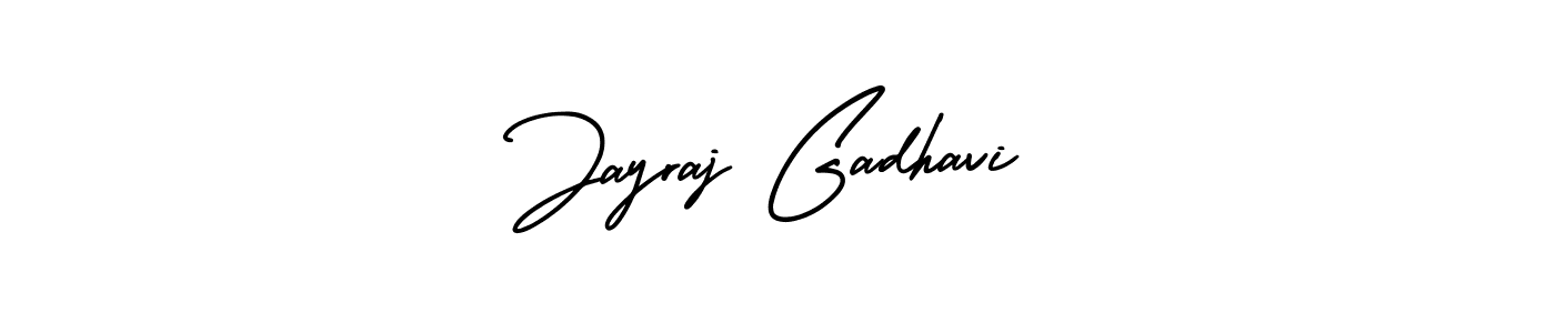 This is the best signature style for the Jayraj Gadhavi name. Also you like these signature font (AmerikaSignatureDemo-Regular). Mix name signature. Jayraj Gadhavi signature style 3 images and pictures png