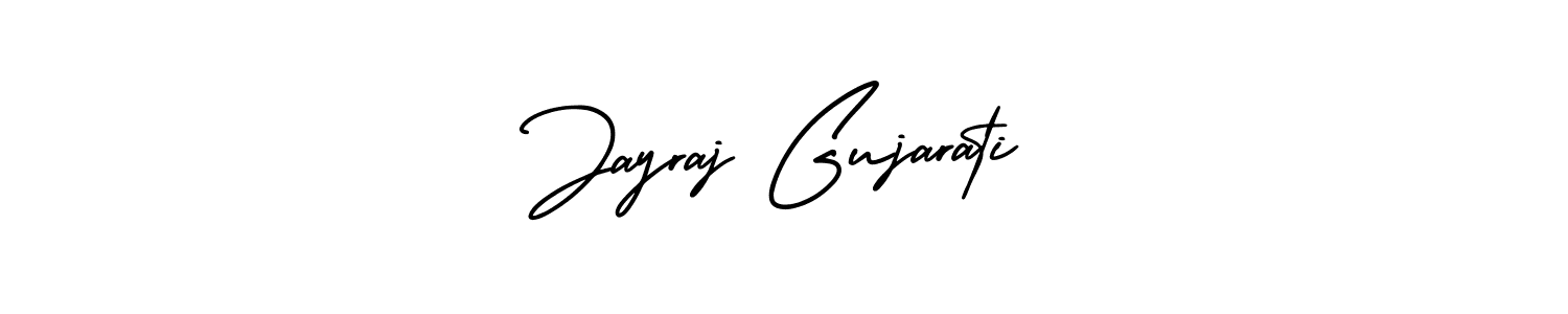 You should practise on your own different ways (AmerikaSignatureDemo-Regular) to write your name (Jayraj Gujarati) in signature. don't let someone else do it for you. Jayraj Gujarati signature style 3 images and pictures png