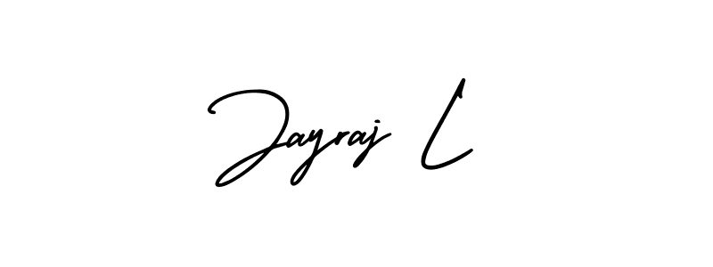 Make a beautiful signature design for name Jayraj L. With this signature (AmerikaSignatureDemo-Regular) style, you can create a handwritten signature for free. Jayraj L signature style 3 images and pictures png