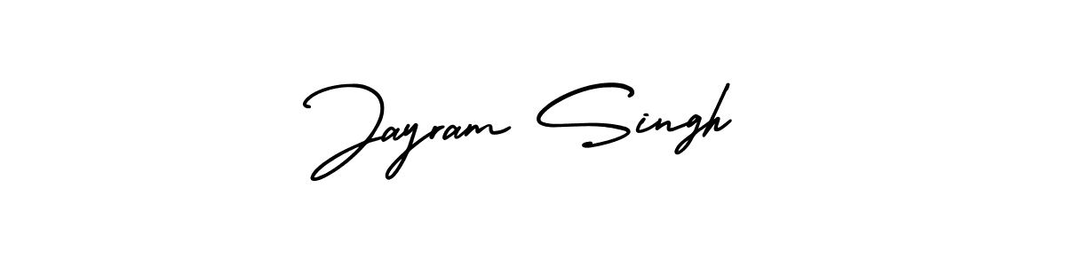 The best way (AmerikaSignatureDemo-Regular) to make a short signature is to pick only two or three words in your name. The name Jayram Singh include a total of six letters. For converting this name. Jayram Singh signature style 3 images and pictures png