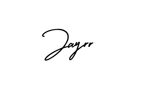 The best way (AmerikaSignatureDemo-Regular) to make a short signature is to pick only two or three words in your name. The name Jayrr include a total of six letters. For converting this name. Jayrr signature style 3 images and pictures png