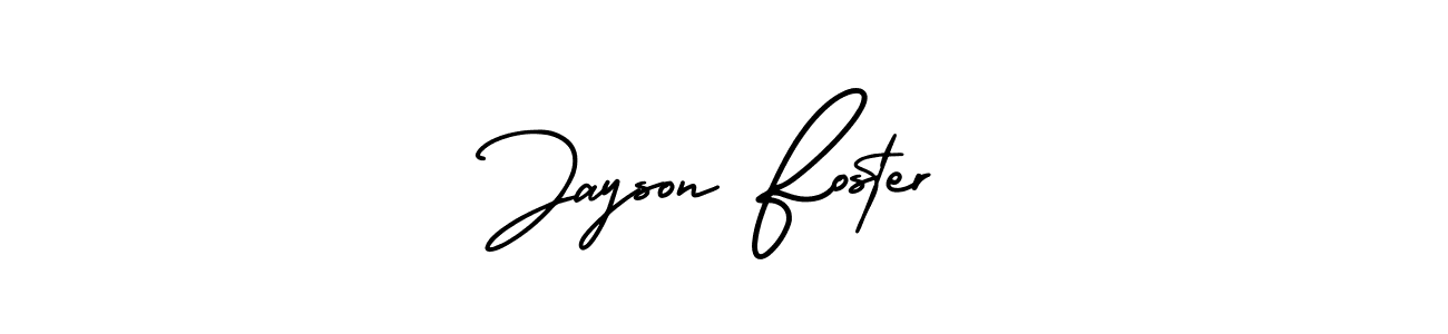 The best way (AmerikaSignatureDemo-Regular) to make a short signature is to pick only two or three words in your name. The name Jayson Foster include a total of six letters. For converting this name. Jayson Foster signature style 3 images and pictures png