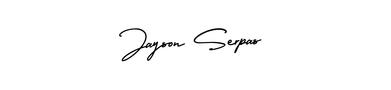 Jayson Serpas stylish signature style. Best Handwritten Sign (AmerikaSignatureDemo-Regular) for my name. Handwritten Signature Collection Ideas for my name Jayson Serpas. Jayson Serpas signature style 3 images and pictures png