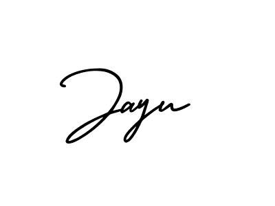 You should practise on your own different ways (AmerikaSignatureDemo-Regular) to write your name (Jayu) in signature. don't let someone else do it for you. Jayu signature style 3 images and pictures png