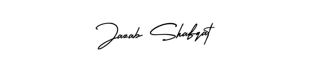 Jazab Shafqat stylish signature style. Best Handwritten Sign (AmerikaSignatureDemo-Regular) for my name. Handwritten Signature Collection Ideas for my name Jazab Shafqat. Jazab Shafqat signature style 3 images and pictures png