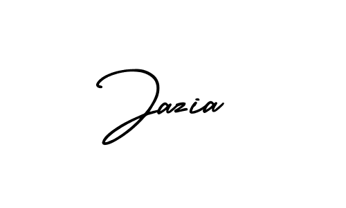 Use a signature maker to create a handwritten signature online. With this signature software, you can design (AmerikaSignatureDemo-Regular) your own signature for name Jazia. Jazia signature style 3 images and pictures png