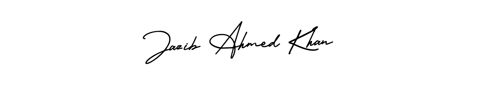 How to Draw Jazib Ahmed Khan signature style? AmerikaSignatureDemo-Regular is a latest design signature styles for name Jazib Ahmed Khan. Jazib Ahmed Khan signature style 3 images and pictures png