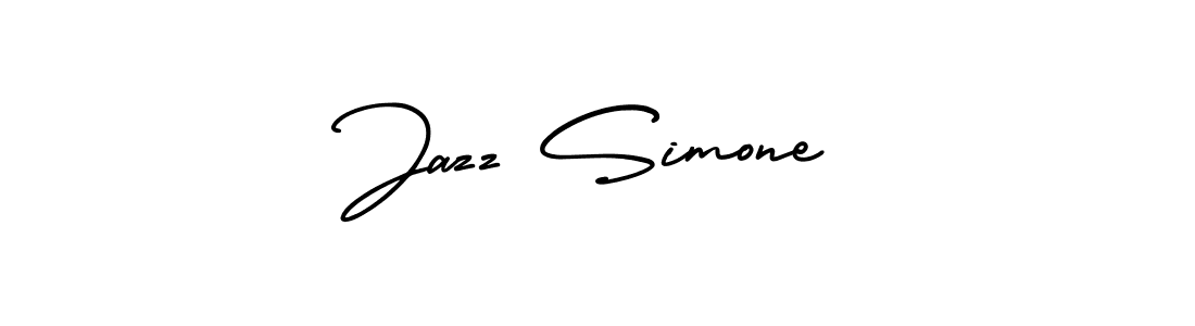 It looks lik you need a new signature style for name Jazz Simone. Design unique handwritten (AmerikaSignatureDemo-Regular) signature with our free signature maker in just a few clicks. Jazz Simone signature style 3 images and pictures png