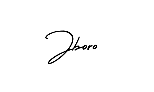 How to make Jboro name signature. Use AmerikaSignatureDemo-Regular style for creating short signs online. This is the latest handwritten sign. Jboro signature style 3 images and pictures png