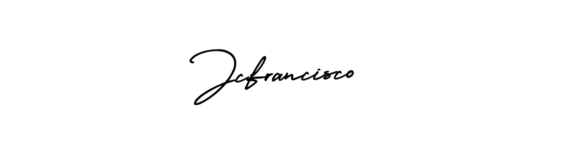 This is the best signature style for the Jcfrancisco name. Also you like these signature font (AmerikaSignatureDemo-Regular). Mix name signature. Jcfrancisco signature style 3 images and pictures png