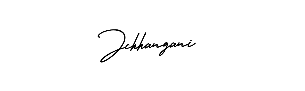 You should practise on your own different ways (AmerikaSignatureDemo-Regular) to write your name (Jchhangani) in signature. don't let someone else do it for you. Jchhangani signature style 3 images and pictures png