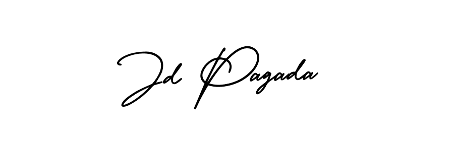 How to make Jd Pagada name signature. Use AmerikaSignatureDemo-Regular style for creating short signs online. This is the latest handwritten sign. Jd Pagada signature style 3 images and pictures png