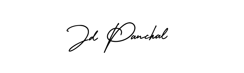 How to make Jd Panchal name signature. Use AmerikaSignatureDemo-Regular style for creating short signs online. This is the latest handwritten sign. Jd Panchal signature style 3 images and pictures png