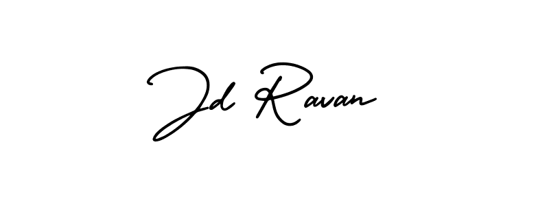 Jd Ravan stylish signature style. Best Handwritten Sign (AmerikaSignatureDemo-Regular) for my name. Handwritten Signature Collection Ideas for my name Jd Ravan. Jd Ravan signature style 3 images and pictures png