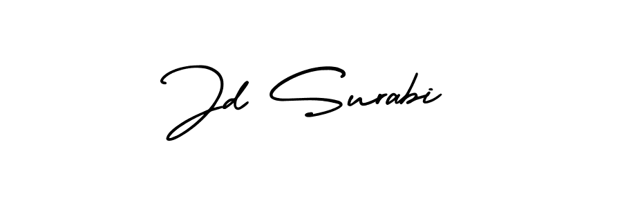 Use a signature maker to create a handwritten signature online. With this signature software, you can design (AmerikaSignatureDemo-Regular) your own signature for name Jd Surabi. Jd Surabi signature style 3 images and pictures png