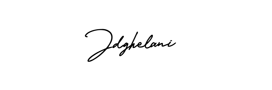 Jdghelani stylish signature style. Best Handwritten Sign (AmerikaSignatureDemo-Regular) for my name. Handwritten Signature Collection Ideas for my name Jdghelani. Jdghelani signature style 3 images and pictures png