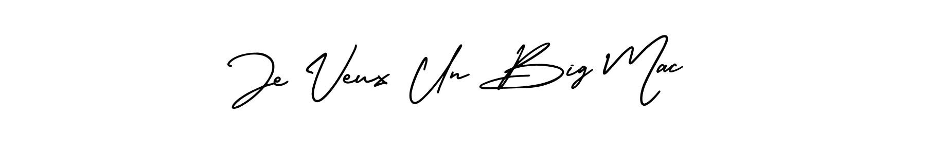 How to make Je Veux Un Big Mac name signature. Use AmerikaSignatureDemo-Regular style for creating short signs online. This is the latest handwritten sign. Je Veux Un Big Mac signature style 3 images and pictures png