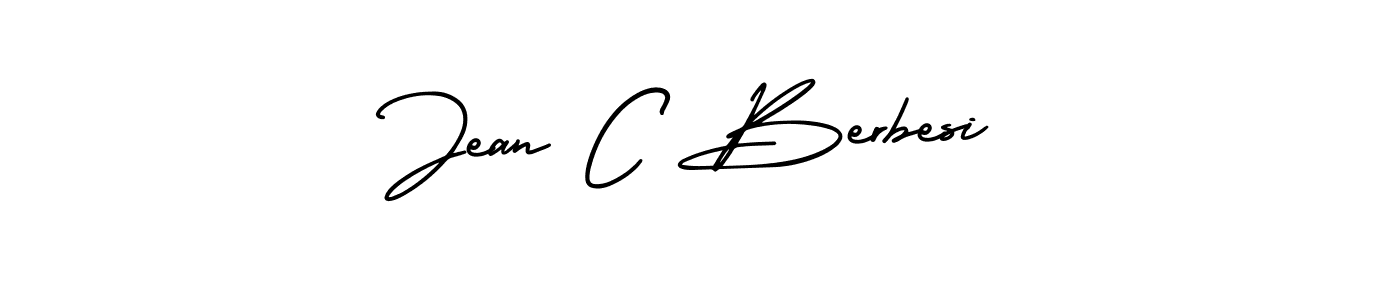 How to make Jean C Berbesi name signature. Use AmerikaSignatureDemo-Regular style for creating short signs online. This is the latest handwritten sign. Jean C Berbesi signature style 3 images and pictures png