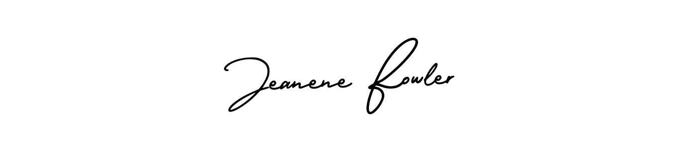 How to Draw Jeanene Fowler signature style? AmerikaSignatureDemo-Regular is a latest design signature styles for name Jeanene Fowler. Jeanene Fowler signature style 3 images and pictures png