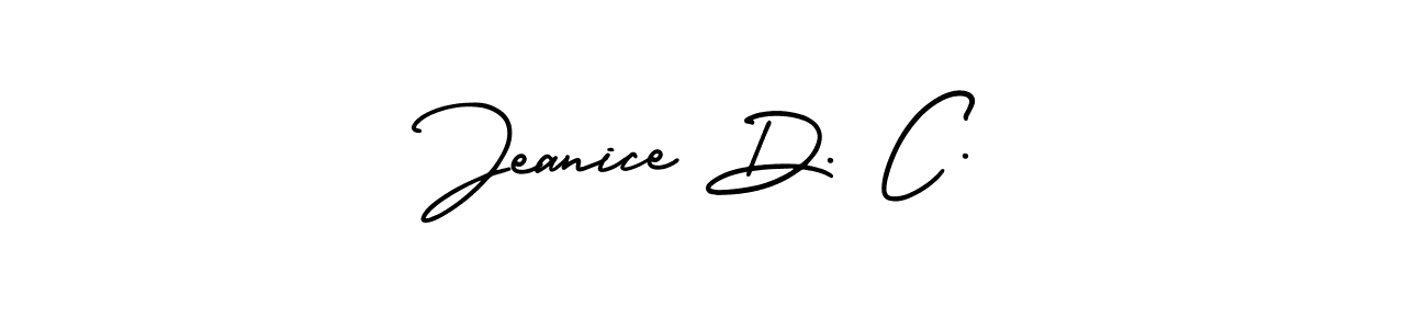 Create a beautiful signature design for name Jeanice D. C.. With this signature (AmerikaSignatureDemo-Regular) fonts, you can make a handwritten signature for free. Jeanice D. C. signature style 3 images and pictures png