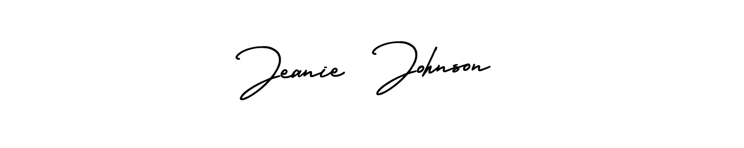 This is the best signature style for the Jeanie  Johnson name. Also you like these signature font (AmerikaSignatureDemo-Regular). Mix name signature. Jeanie  Johnson signature style 3 images and pictures png