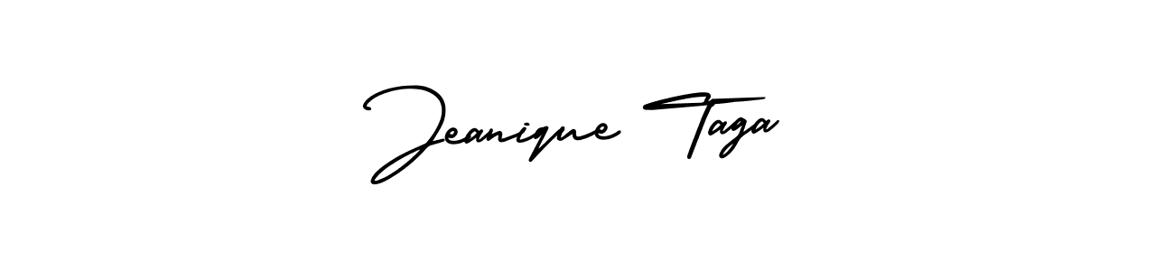 Make a beautiful signature design for name Jeanique Taga. Use this online signature maker to create a handwritten signature for free. Jeanique Taga signature style 3 images and pictures png