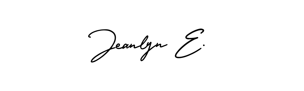 AmerikaSignatureDemo-Regular is a professional signature style that is perfect for those who want to add a touch of class to their signature. It is also a great choice for those who want to make their signature more unique. Get Jeanlyn E. name to fancy signature for free. Jeanlyn E. signature style 3 images and pictures png