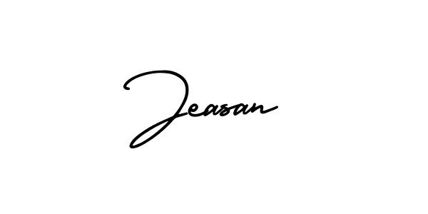 How to Draw Jeasan signature style? AmerikaSignatureDemo-Regular is a latest design signature styles for name Jeasan. Jeasan signature style 3 images and pictures png