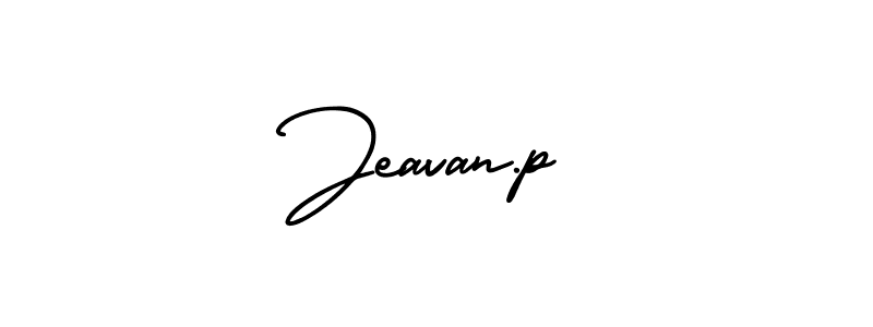 It looks lik you need a new signature style for name Jeavan.p. Design unique handwritten (AmerikaSignatureDemo-Regular) signature with our free signature maker in just a few clicks. Jeavan.p signature style 3 images and pictures png