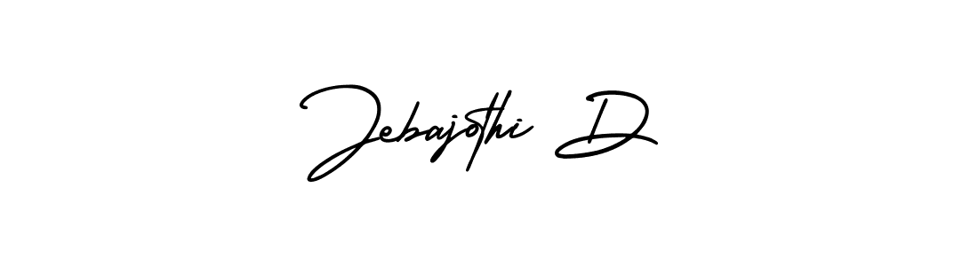Design your own signature with our free online signature maker. With this signature software, you can create a handwritten (AmerikaSignatureDemo-Regular) signature for name Jebajothi D. Jebajothi D signature style 3 images and pictures png