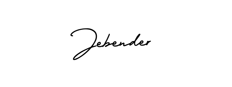 How to make Jebender name signature. Use AmerikaSignatureDemo-Regular style for creating short signs online. This is the latest handwritten sign. Jebender signature style 3 images and pictures png