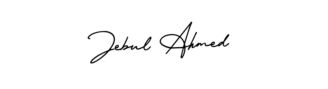 Jebul Ahmed stylish signature style. Best Handwritten Sign (AmerikaSignatureDemo-Regular) for my name. Handwritten Signature Collection Ideas for my name Jebul Ahmed. Jebul Ahmed signature style 3 images and pictures png