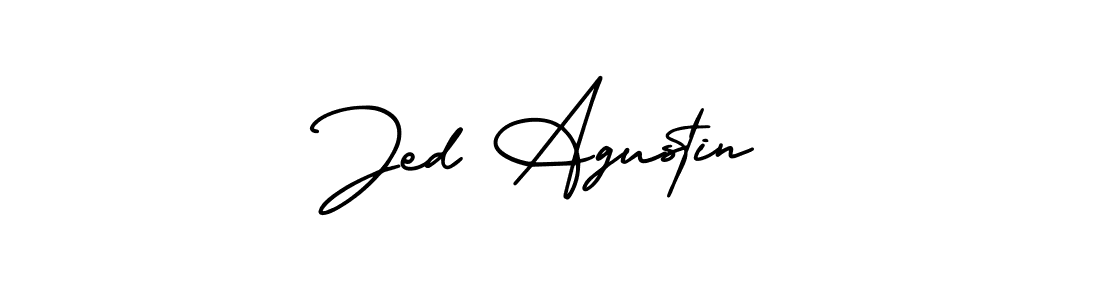 It looks lik you need a new signature style for name Jed Agustin. Design unique handwritten (AmerikaSignatureDemo-Regular) signature with our free signature maker in just a few clicks. Jed Agustin signature style 3 images and pictures png