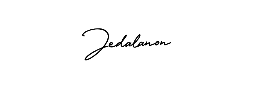 How to make Jedalanon signature? AmerikaSignatureDemo-Regular is a professional autograph style. Create handwritten signature for Jedalanon name. Jedalanon signature style 3 images and pictures png