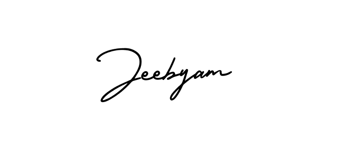 Use a signature maker to create a handwritten signature online. With this signature software, you can design (AmerikaSignatureDemo-Regular) your own signature for name Jeebyam. Jeebyam signature style 3 images and pictures png