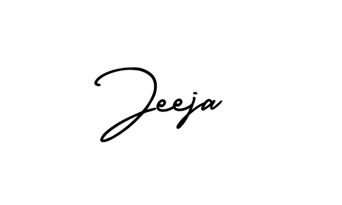 How to make Jeeja signature? AmerikaSignatureDemo-Regular is a professional autograph style. Create handwritten signature for Jeeja name. Jeeja signature style 3 images and pictures png
