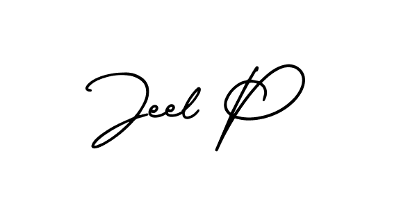 Also You can easily find your signature by using the search form. We will create Jeel P name handwritten signature images for you free of cost using AmerikaSignatureDemo-Regular sign style. Jeel P signature style 3 images and pictures png