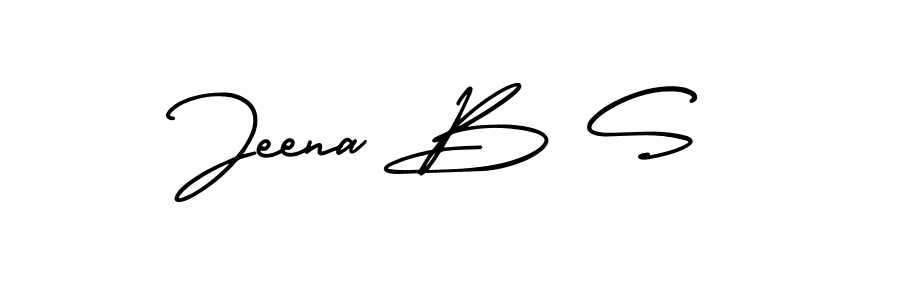 Design your own signature with our free online signature maker. With this signature software, you can create a handwritten (AmerikaSignatureDemo-Regular) signature for name Jeena B S. Jeena B S signature style 3 images and pictures png