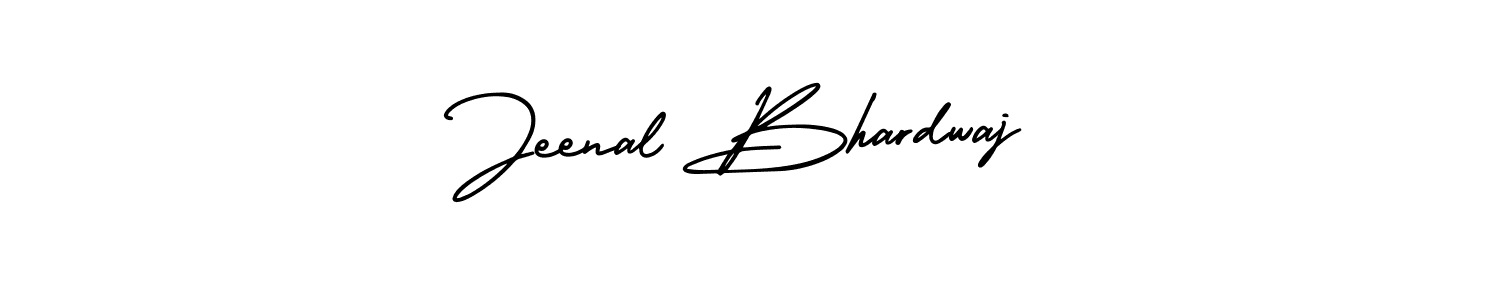 The best way (AmerikaSignatureDemo-Regular) to make a short signature is to pick only two or three words in your name. The name Jeenal Bhardwaj include a total of six letters. For converting this name. Jeenal Bhardwaj signature style 3 images and pictures png