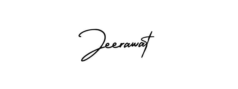 The best way (AmerikaSignatureDemo-Regular) to make a short signature is to pick only two or three words in your name. The name Jeerawat include a total of six letters. For converting this name. Jeerawat signature style 3 images and pictures png