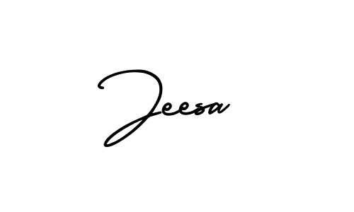 Use a signature maker to create a handwritten signature online. With this signature software, you can design (AmerikaSignatureDemo-Regular) your own signature for name Jeesa. Jeesa signature style 3 images and pictures png