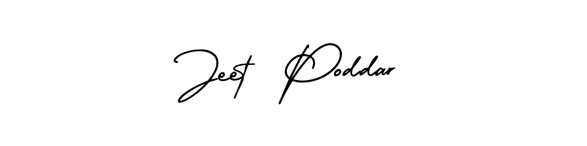 This is the best signature style for the Jeet  Poddar name. Also you like these signature font (AmerikaSignatureDemo-Regular). Mix name signature. Jeet  Poddar signature style 3 images and pictures png