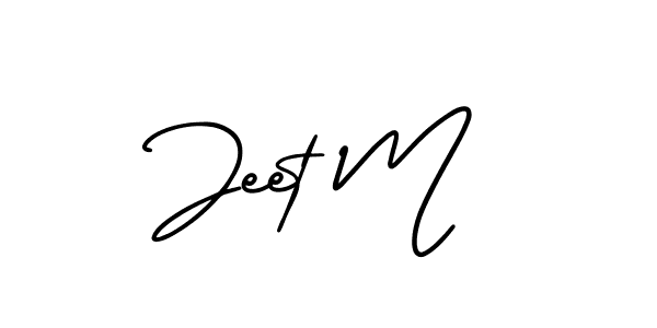 Also we have Jeet M name is the best signature style. Create professional handwritten signature collection using AmerikaSignatureDemo-Regular autograph style. Jeet M signature style 3 images and pictures png