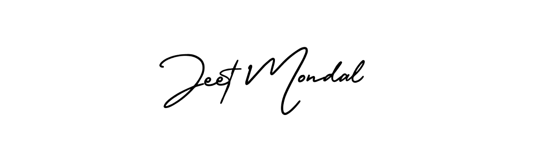You should practise on your own different ways (AmerikaSignatureDemo-Regular) to write your name (Jeet Mondal) in signature. don't let someone else do it for you. Jeet Mondal signature style 3 images and pictures png