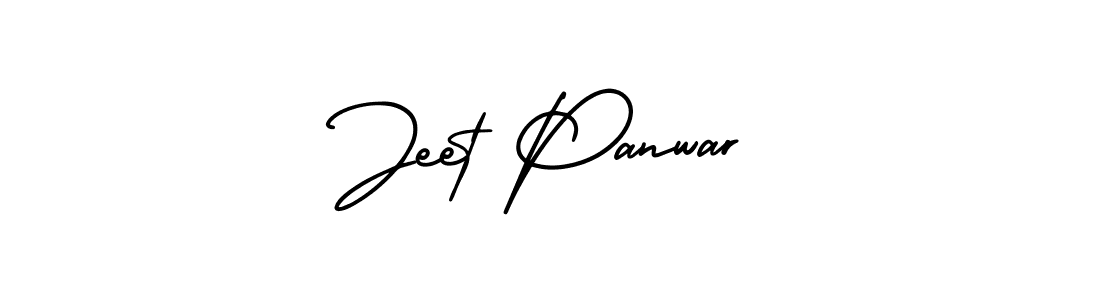 You should practise on your own different ways (AmerikaSignatureDemo-Regular) to write your name (Jeet Panwar) in signature. don't let someone else do it for you. Jeet Panwar signature style 3 images and pictures png