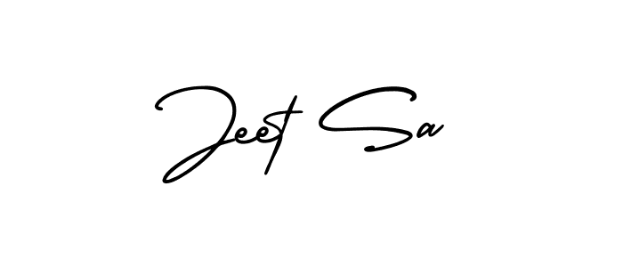 Jeet Sa stylish signature style. Best Handwritten Sign (AmerikaSignatureDemo-Regular) for my name. Handwritten Signature Collection Ideas for my name Jeet Sa. Jeet Sa signature style 3 images and pictures png