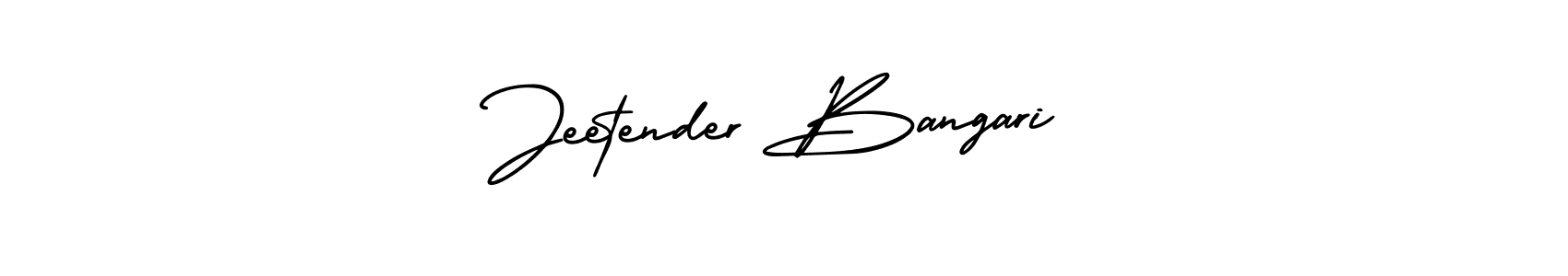 It looks lik you need a new signature style for name Jeetender Bangari. Design unique handwritten (AmerikaSignatureDemo-Regular) signature with our free signature maker in just a few clicks. Jeetender Bangari signature style 3 images and pictures png