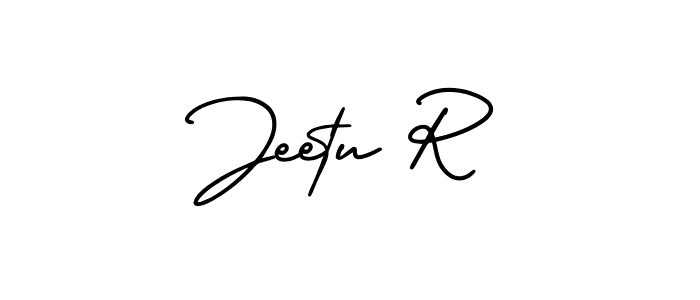 Also You can easily find your signature by using the search form. We will create Jeetu R name handwritten signature images for you free of cost using AmerikaSignatureDemo-Regular sign style. Jeetu R signature style 3 images and pictures png
